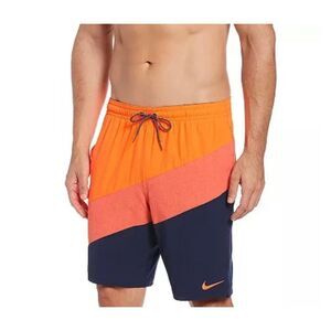 Brand New Nike Color Surge 9 inch Volley Shorts For Men Size Small‎ Orange
